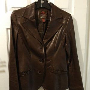 Dark brown DANIER Leather jacket, like new